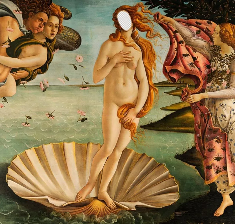 Photomontage to put your face in Botticelli's Venus ..
