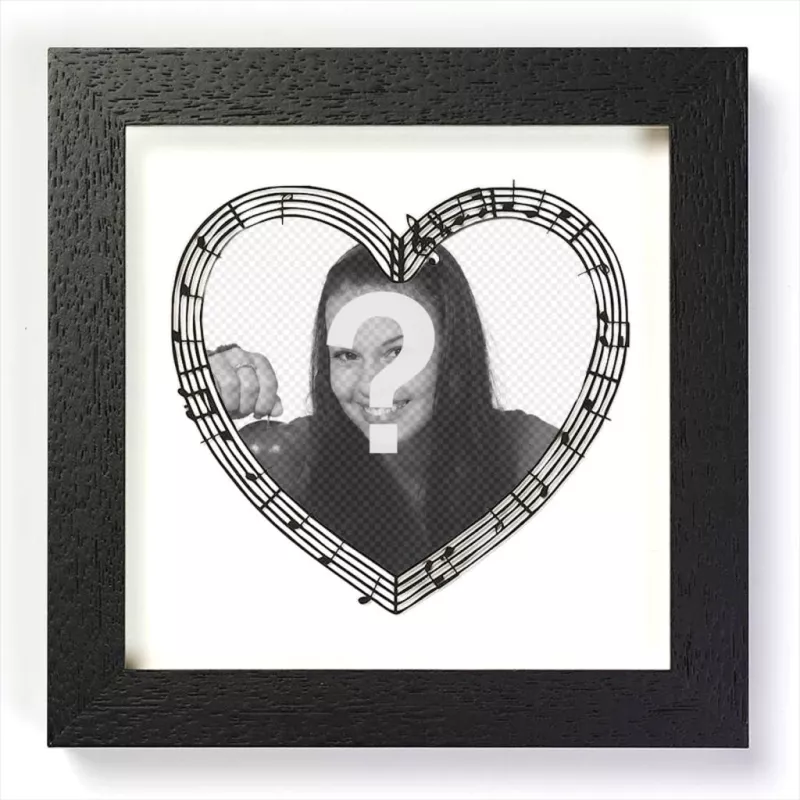 Picture frame with a musical heart ..