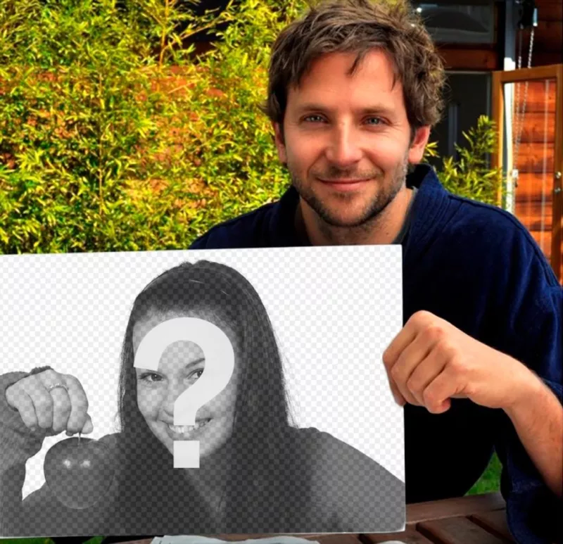Put your picture into this frame held by Bradley Cooper. ..