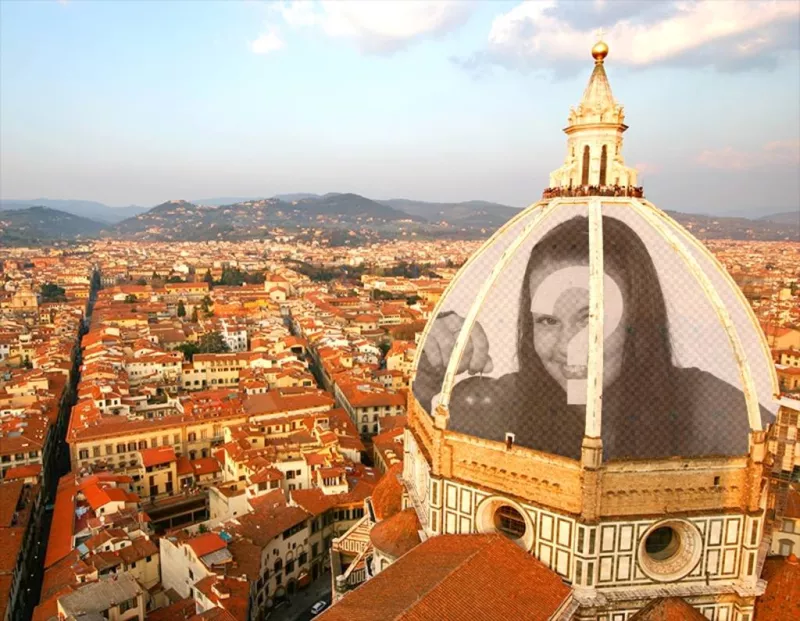 Postcard to put your photo on the Italian Dome ..