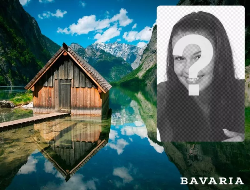Bavaria postcard with a picture of a hut ..
