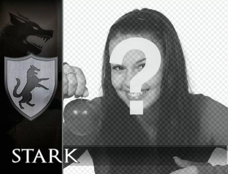 Photomontage with the shield of house Stark ..