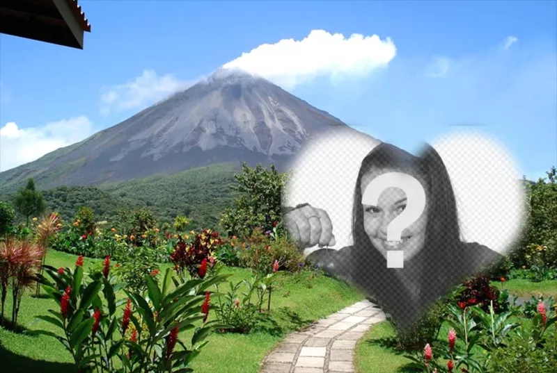 Postcard of Arenal Volcano to decorate your image ..