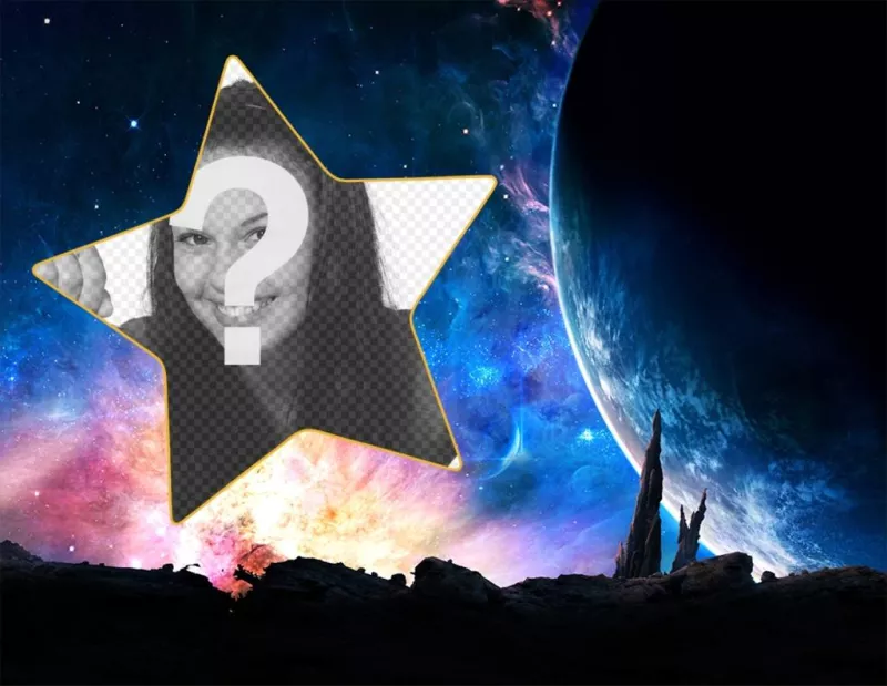 Galaxy photomontage to put your photo into a star. ..