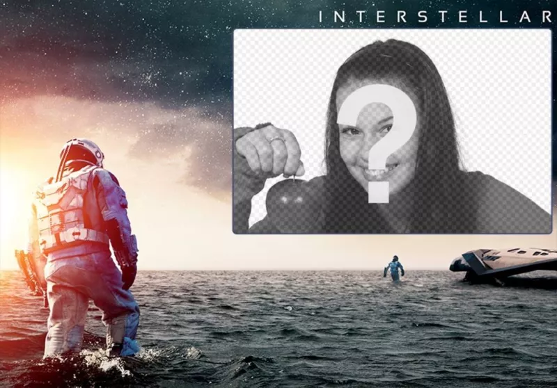 Collage to put your image in a promotional photo of the movie Interstellar ..