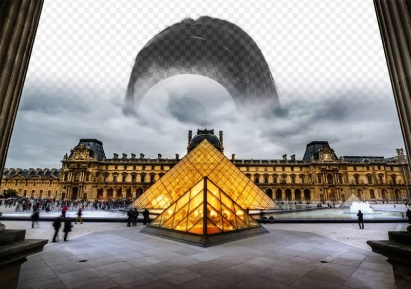 Postal Louvre museum in Paris to personalize with your photo. ..