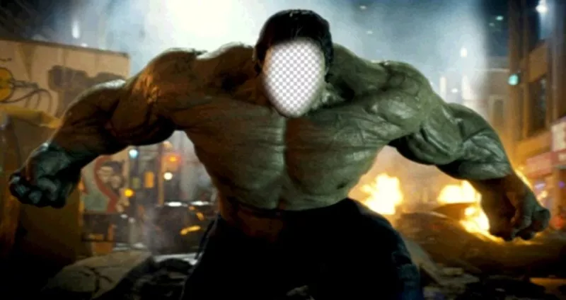 Online effect to be Hulk in a movie scene ..