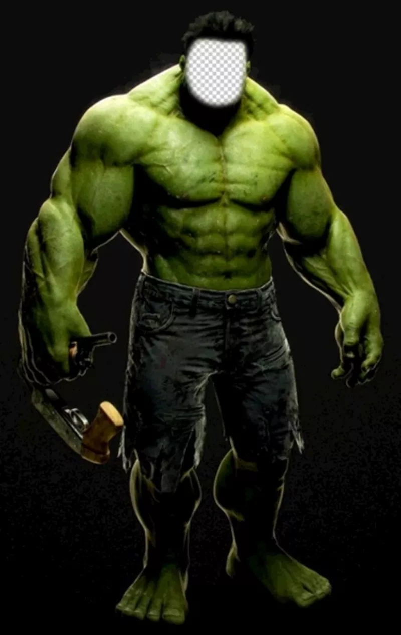 Incredible Hulk photomontage to put your face ..