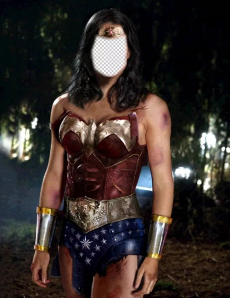 Photomontage to become in Wonder Woman uploading your photo ..