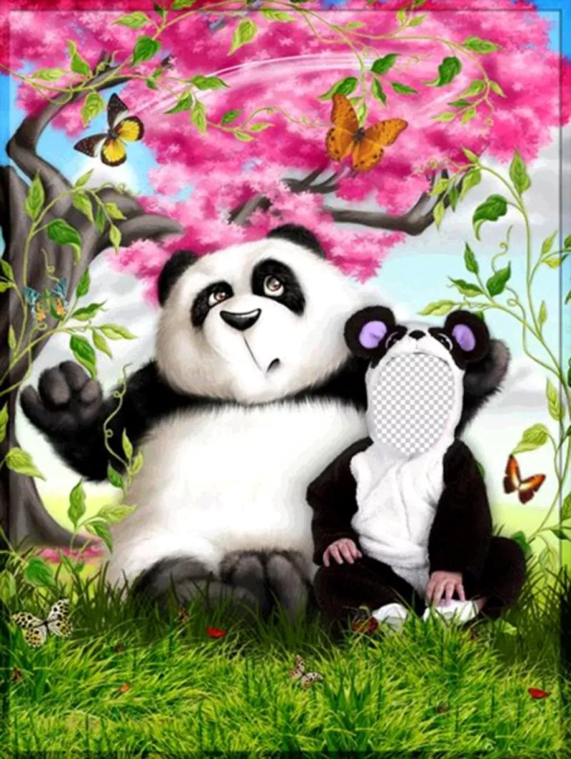 Panda costume that you can edit online and free ..
