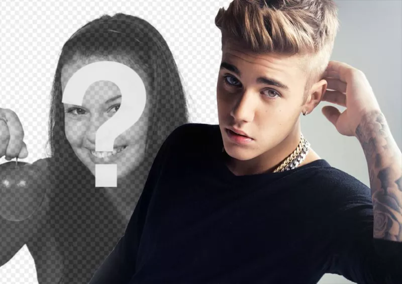 Upload your picture next to Justin Bieber. ..
