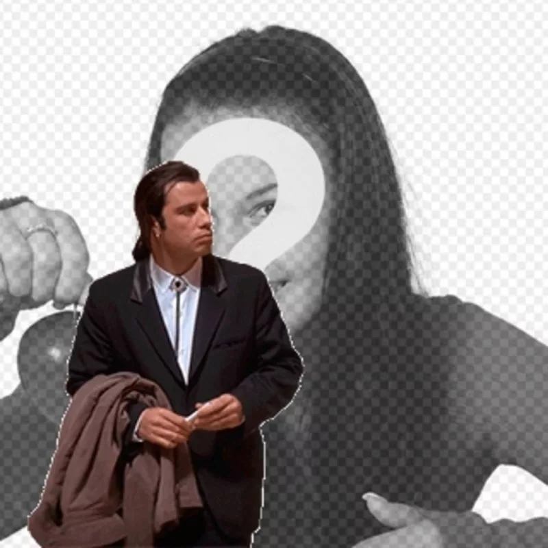 Online meme of John Travolta confused to put your background image...