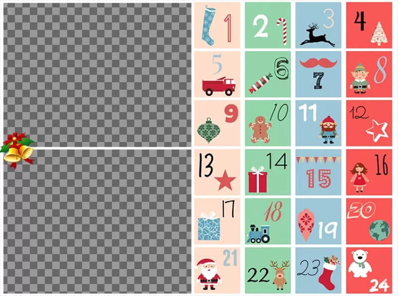Advent Calendar to customize with two photos ..