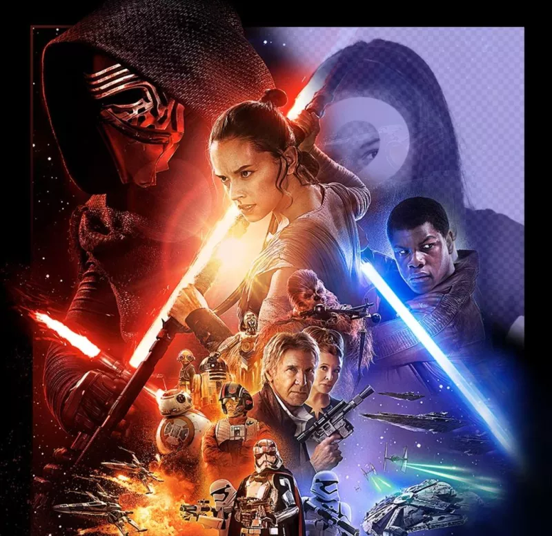 Photo effect of Star Wars VII poster to upload your photo ..