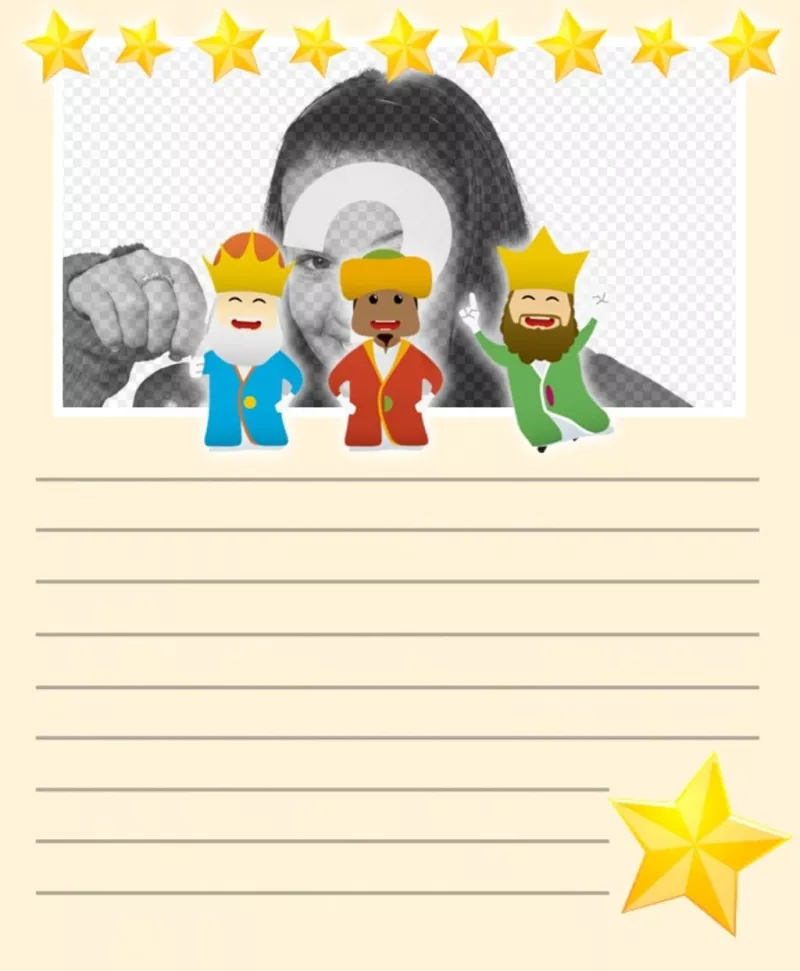 Letter to the Three Kings to personalize with your photo ..