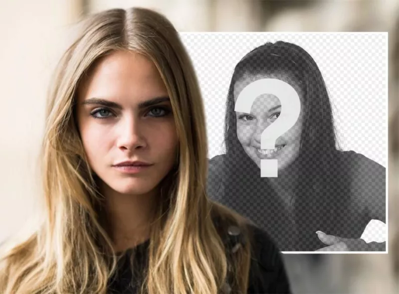Cara Delevingne photo effect to upload a photo ..