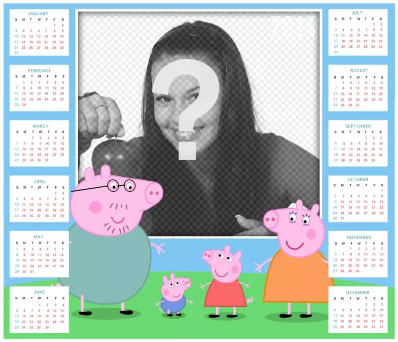 2016 Calendar of the children series Peppa Pig ..