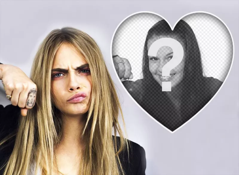 If you love the model Cara Delevigne then upload your photo ..