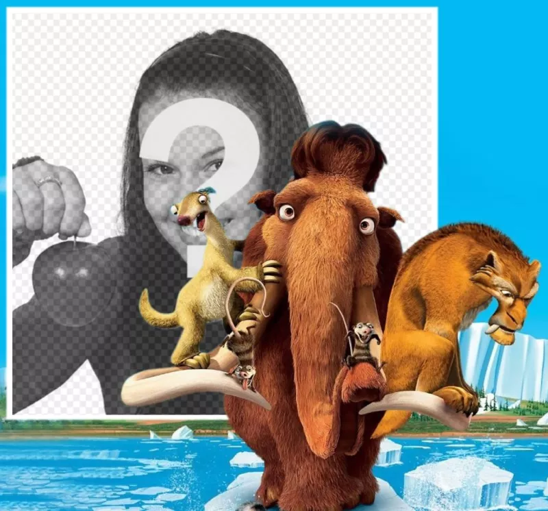 Photo effect with characters from the Ice Age movie to edit ..
