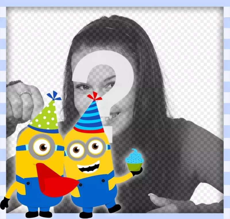 Original frame with Minion in a birthday party ..