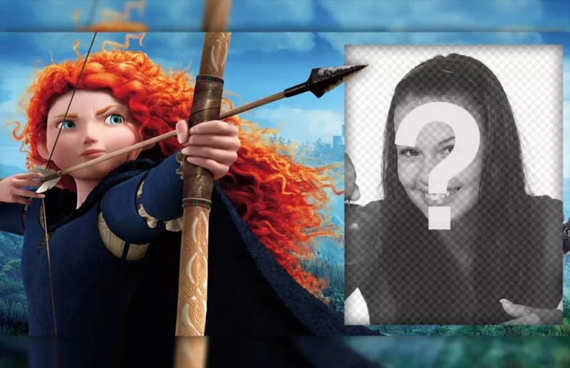 Character of the film Brave with his bow where you can edit with your photo ..