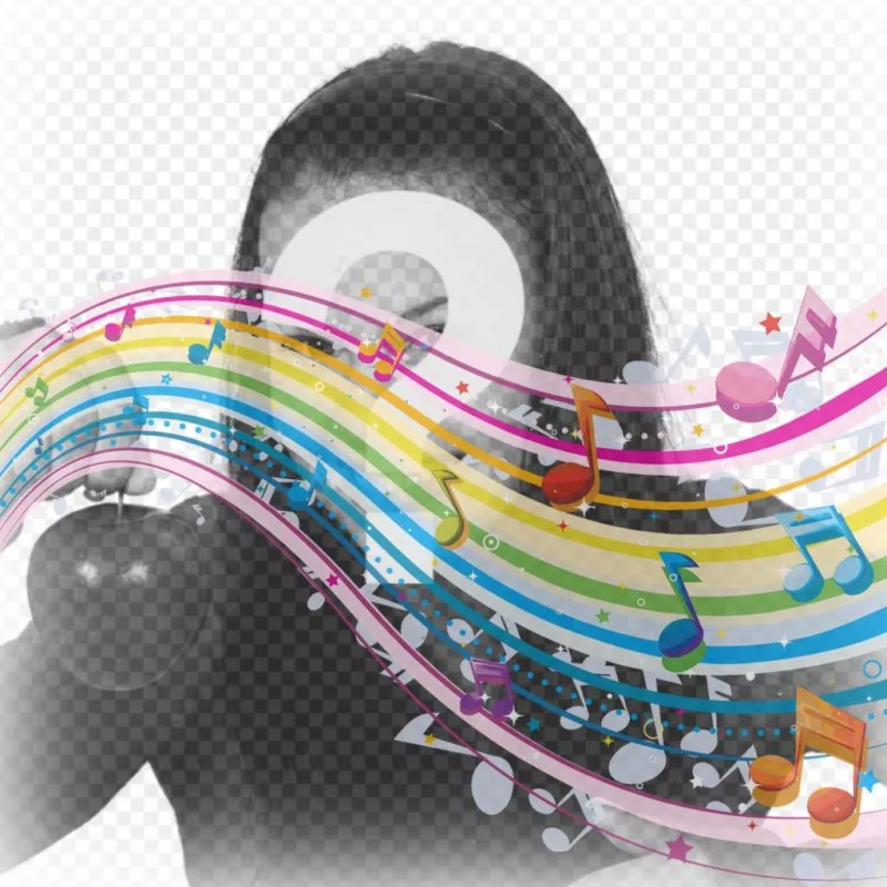Musical notes on your photos with this effect online ..