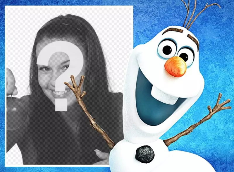 Photo effect to your photo along with Olaf from the animated film Frozen ..