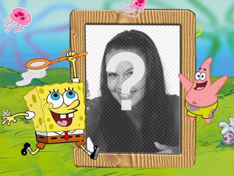 Upload your photo to this customizable frame with SpongeBob and Patrick ..