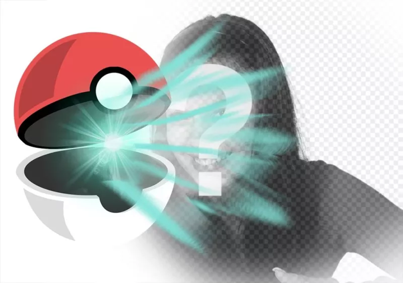 Catch your friends with this photo effect of a Pokeball opening ..