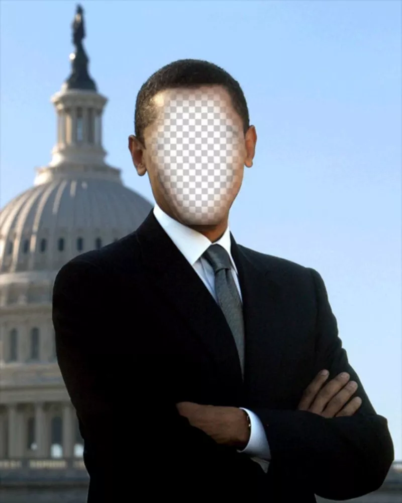 Photomontage of Barack Obama, president of USA to put your photo ..