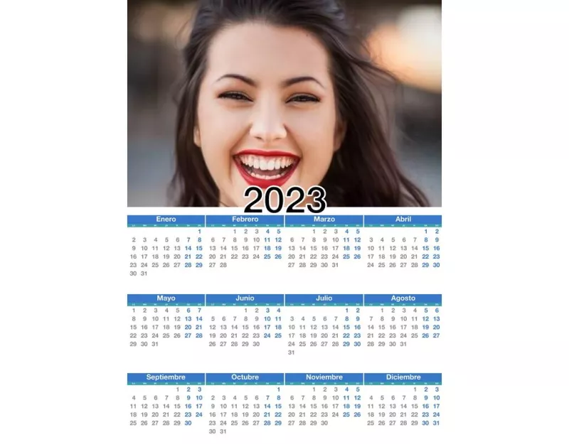 Calendar 2024 full year 12 months with your photo ..