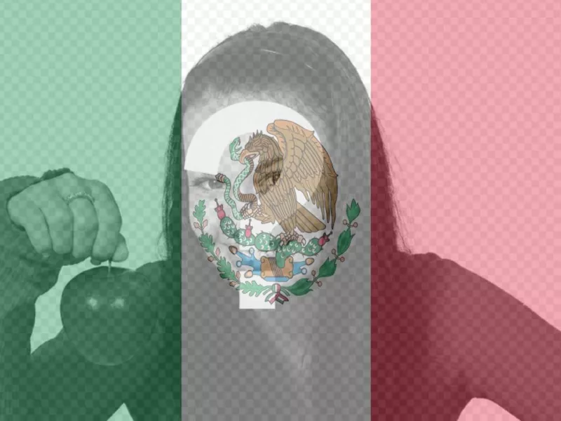 Photo montage of the Mexican flag to put in your photo. ..