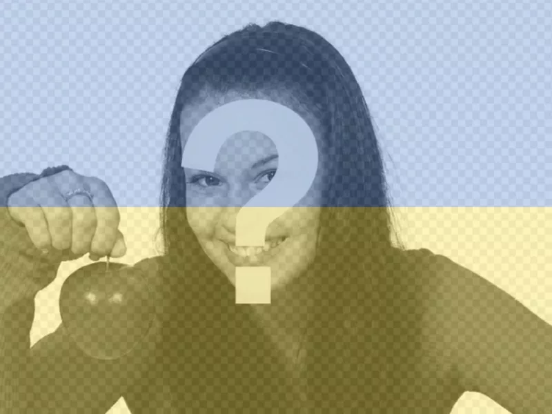 Collage of the Ukrainian flag with your photo to make online. Perfect for your..