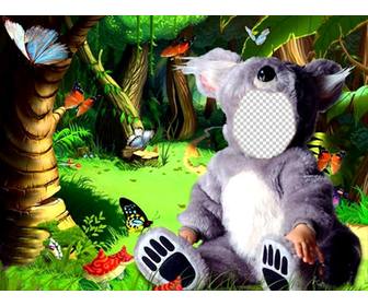 online mounting to disguise ur son as koala