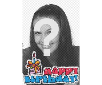 upload ur photo and with this template u can edit ur own personalized greeting card this is birthday card with happy birthday animated text and cake with candles to wish happy anniversary