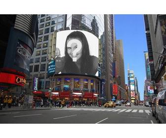 photomontage to display ur photo in an advertising panel of street in new rk