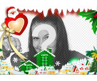 surround ur image with christmas village editing this online effect