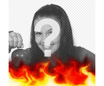 burning photo photo effect ideal for ur profile picture
