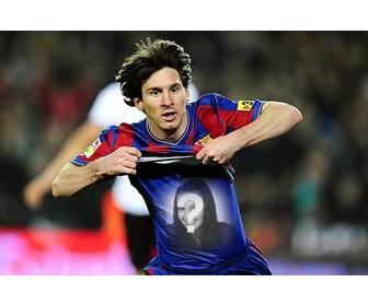photomontage to put ur picture on the shirt of leo messi