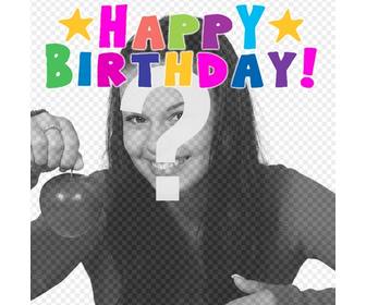 animated happy birthday card to put ur photo in the background