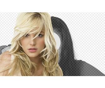 photomontage with britney spears blonde now u can have portrait photo with the american pop singer britney spears