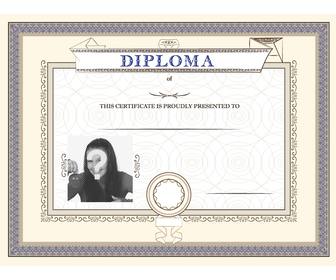 customizable diploma of an achievement proudly presented to the person u want in which u can place photo and text