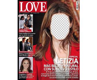 photomontage with magazine cover to put ur face on princess letizia