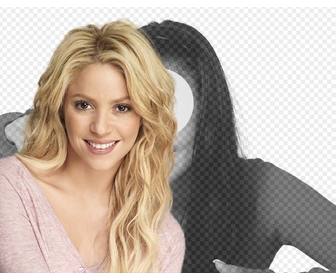 photomontage with shakira blonde with long wavy hair to put ur photo and text