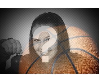 filter for pictures with semitransparent basketball to place on ur favorite sportive photographs