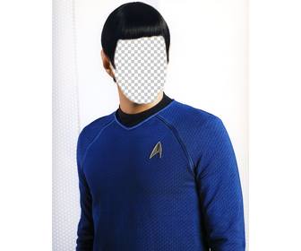 become in spock of star trek with this photomontage online
