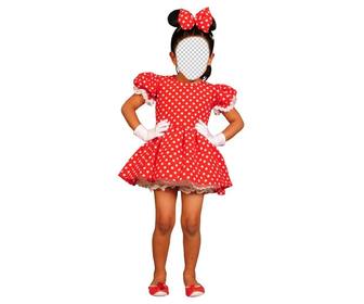 photomontage of minnie mouse costume to add face