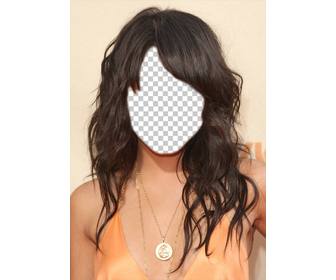 wear hairstyle with long wavy hair with this photomontage online