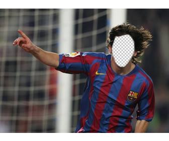put face to the soccer player lionel messi with this photomontage