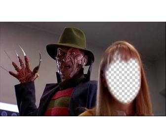 photomontage of scene from nightmare on elm street where u can appear